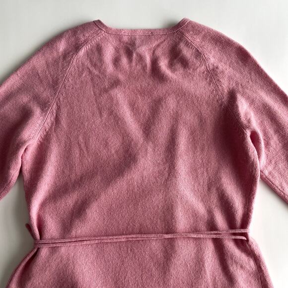 Vertigo Y2K Wool Angora Cashmere blend Wrap Cardigan Sweater  Size L Pink - Picture 11 of 15